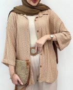 شومیز حصیر بافی زنانه - Image 6